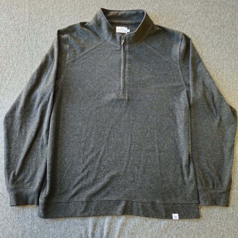 7 Diamonds Generation XL Charcoal Gray Heather 1/4‎ Zip Pullover GSPV-1017 EUC